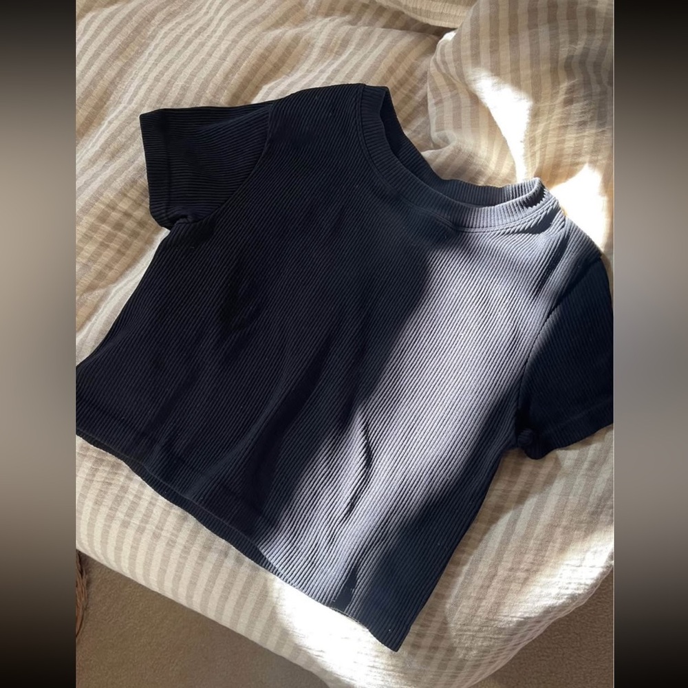 JoyLab Black Ribbed top